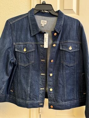NWT, JCrew gorgeous cropped denim jacket .